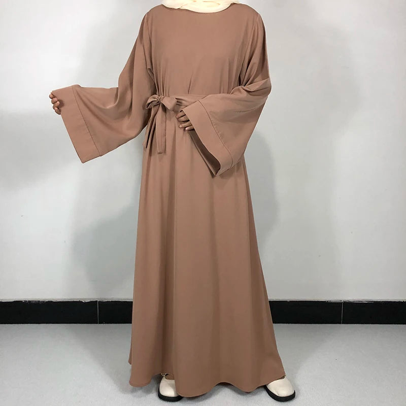 Plain Nida Abaya with Belt