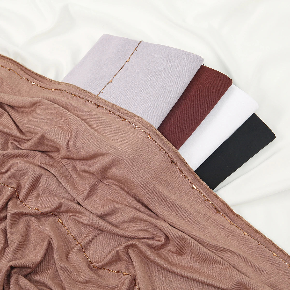 Rhinestone Modal Jersey Hijab Scarf