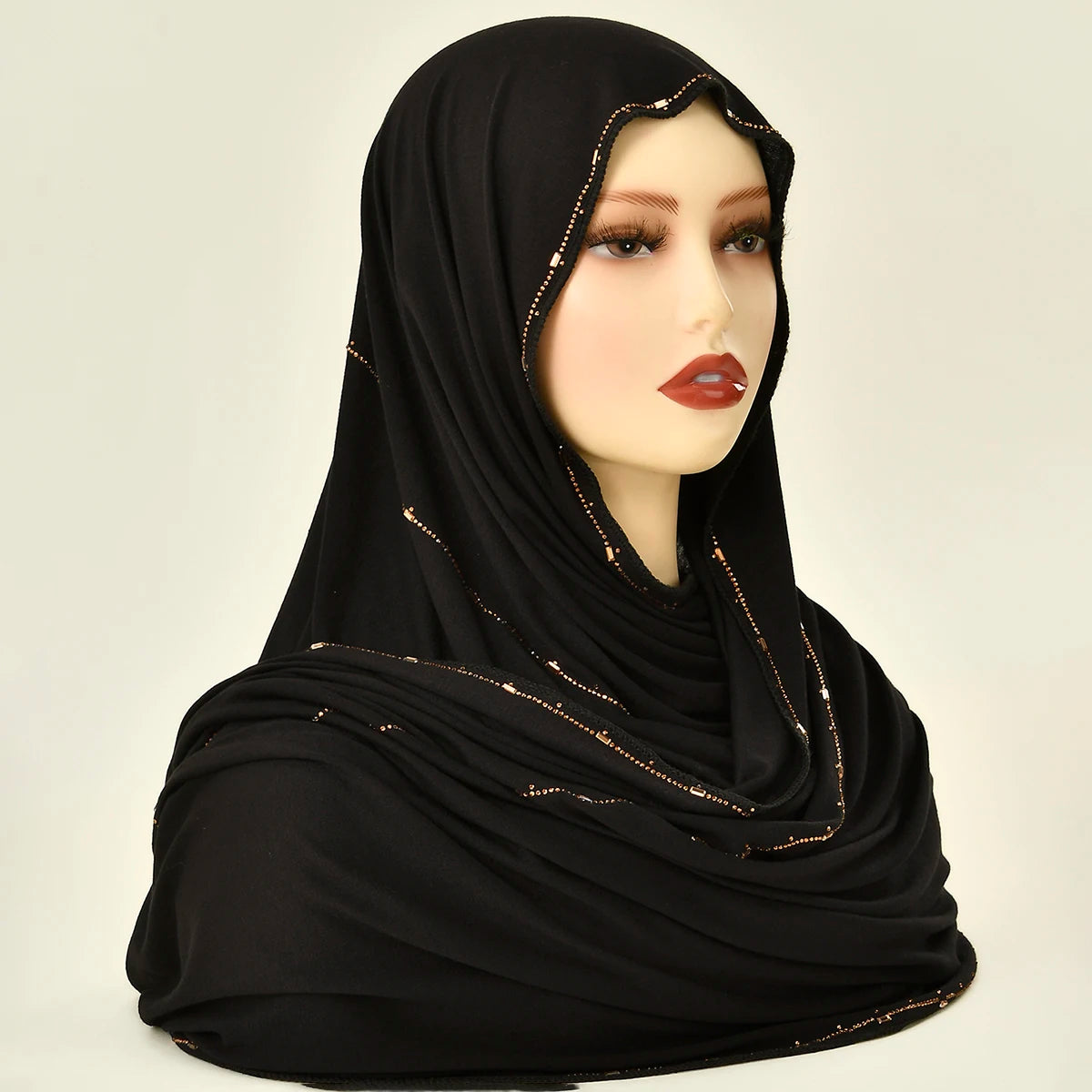 Rhinestone Modal Jersey Hijab Scarf