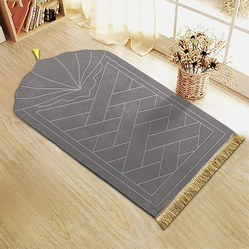 Embossed Prayer Mat with Tassel