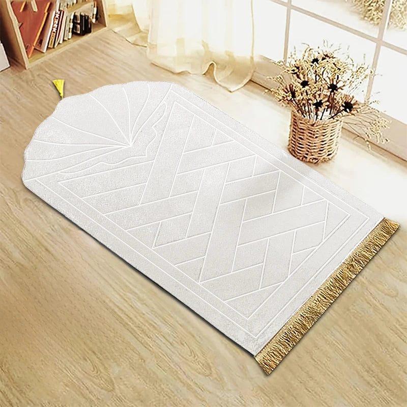 Embossed Prayer Mat with Tassel